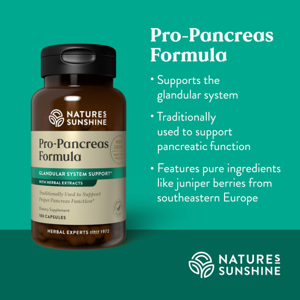 Nature'S Sunshine Pro-Pancreas, 100 Capsules, Kosher | Herbal Formula Enhances Digestion, Promotes Immunity, And Helps The Liver