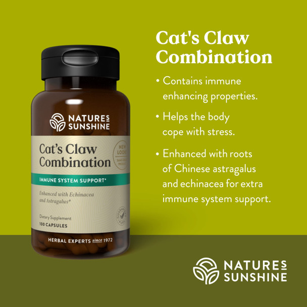 Nature'S Sunshine Una De Gato (Cats Claw) 100 Capsules | Supports The Immune System And Provides Natural Herbs To Help The Digest
