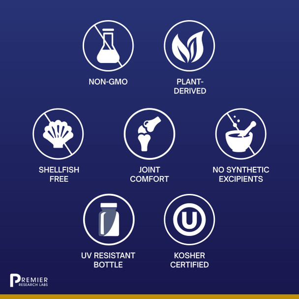 Premier Research Labs Glucosamine Sulfate - Supports Targeted Joints, Ligament & Connective Tissues - Non-Gmo, Shellfish Free