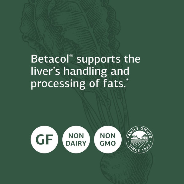 Standard Process Betacol - Liver Support Whole Food Supplement With Niacin, Vitamin B6, Spanish Moss, Inositol, Oat Flour, Ascorb