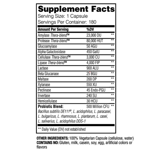 Enzymedica Digest Gold + Probiotics, 2-In-1 Advanced Formula, Supports Healthy Gut With 9 Different Probiotic Strains, Improves