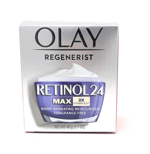 Olay Regenerist Retinol 24 Max Night Hydrating Moisturizer, Fragrance Free, 1.7 oz