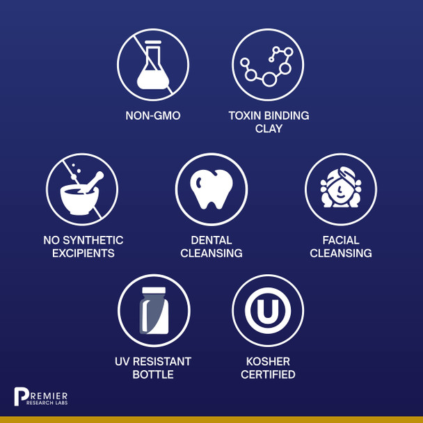 Premier Research Labs Medi-Detox Pack - Supports Facial, Dental & Body Cleansing - Features Montmorillonite Clay With Calcium