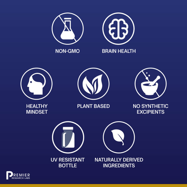 Premier Research Labs Cereven - Brain Support Supplement With Rhodiola Extract, Marine Coral & Turmeric - Herbal Extracts Dietary