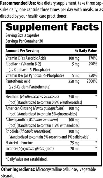 Rootcology Adrenal Support - Adaptogenic Herbal Formula Supplement With Vitamin B6, Licorice + N-Acetyl-L-Tyrosine - Comprehensiv Rootcology Adrenal Support - Adaptogenic Herbal Formula Supplement With Vitamin B6, Licorice + N-Acetyl-L-Tyrosine - Comprehensiv