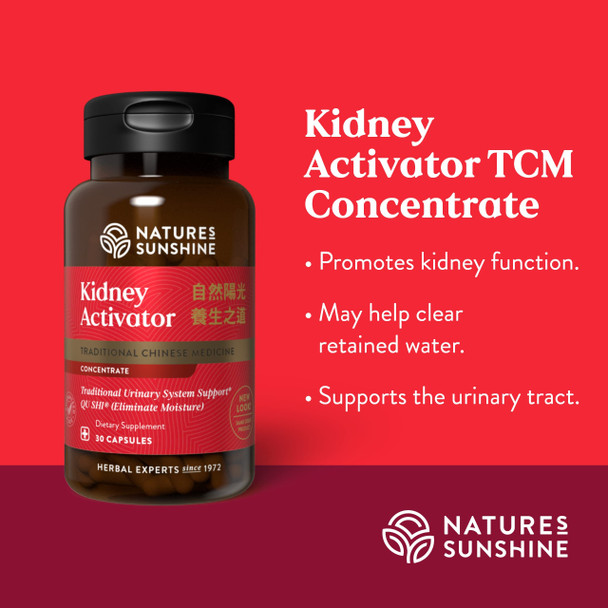 Nature'S Sunshine Kidney Activator Tcm Concentrate, 30 Capsules | Natural Chinese Kidney Supplement Contains Herbs To Support And