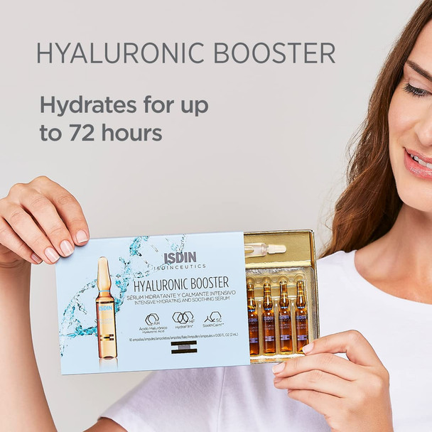 Isdin Hyaluronic Booster Deep Hydration With Peptide Serum Ampoules