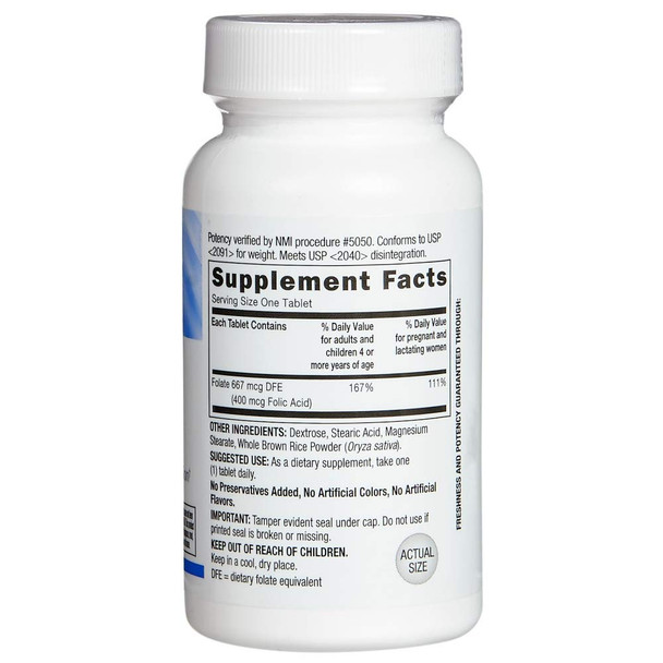 Rite Aid Folic Acid, 667 Mcg Dfe Folate / 400 Mcg Folic Acid, 250 Tablets | Dietary Supplement | Folic Acid 400 Mcg | Prenatal