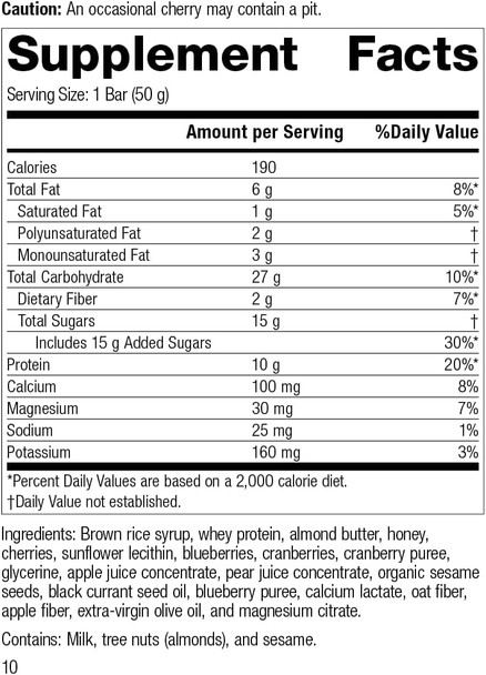 Standard Process Standardbar - Gluten-Free Protein Bar With Whole Food Formula Of Calcium, Potassium, And More - Vegetarian - 18