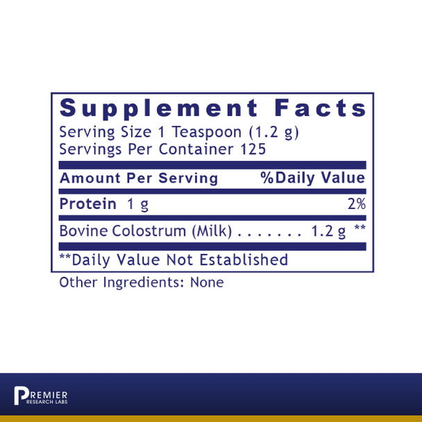 Premier Research Labs Colostrum-Igg - Supports Healthy Immune System & Stamina - Features Bovine Colostrum With Naturally Occurri