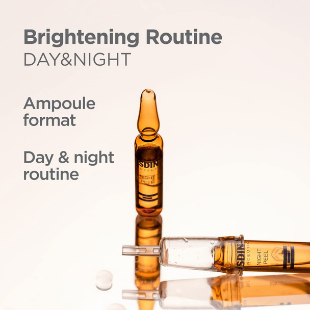 Isdin Day & Night Brightening Routine Serum, Exfoliate And Correct, Sealed In  Ampoules For Maximum Efficacy, 20 Ampoules