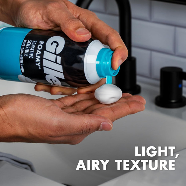 Gillette Foamy Sensitive Shave Foam For Men Sensitive Skin 11 oz