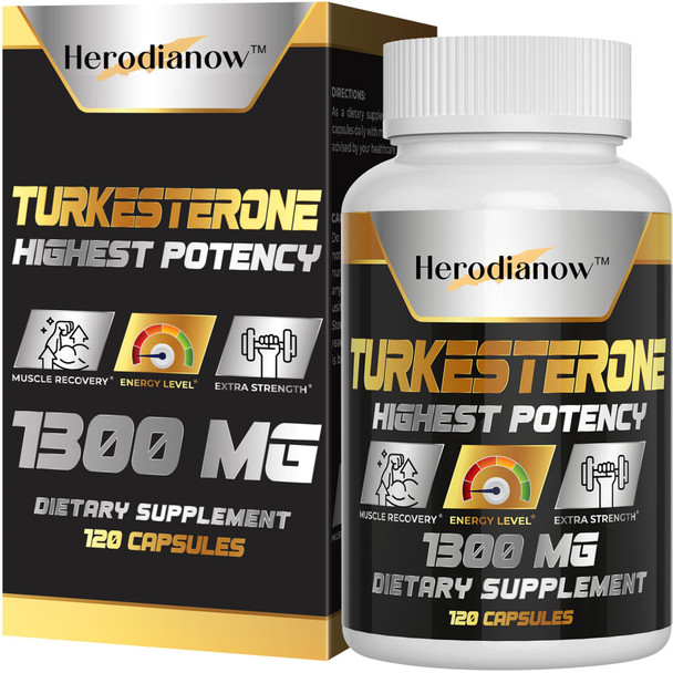 Turkesterone Supplement 78000Mg (Ajuga Turkestanica Extract Std. To 20% Turkesterone),For Athletic Performance & Muscle Mass- 60