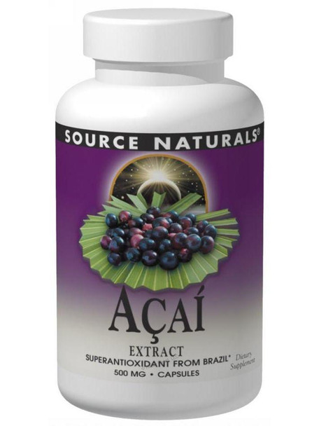 Source Naturals, Acai Extract, 500mg, 120 ct