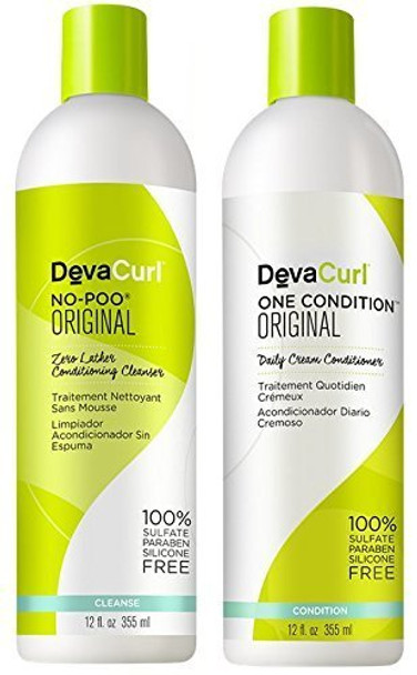 Devacurl No-Poo Original 12oz + One Condition 12oz Combo