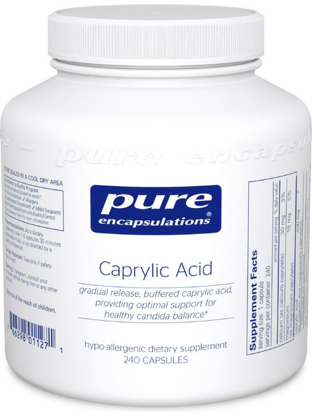 Pure Encapsulations, Caprylic Acid, 240 Vcaps