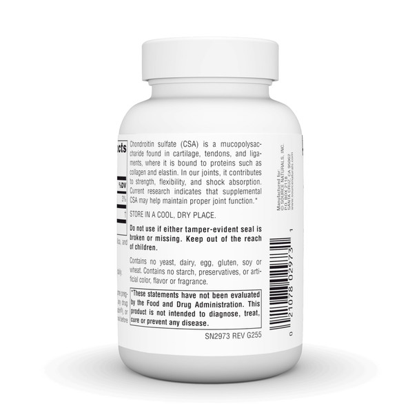 Source Naturals, Chondroitin Sulfate 600mg 60 Count