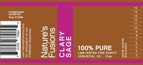 Nature's Fusions Clary Sage, 100% Pure and  Essential Oils, Undiluted, Therapeutic Grade for Aromatherapy and Topical Use, .5 Fl Oz (Pack of 1) (15 mL)