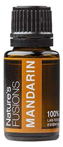Nature's Fusions Mandarin, 100% Pure and  Essential Oils, Undiluted, Therapeutic Grade for Aromatherapy and Topical Use, .5 Fl Oz (Pack of 1) (15 mL)