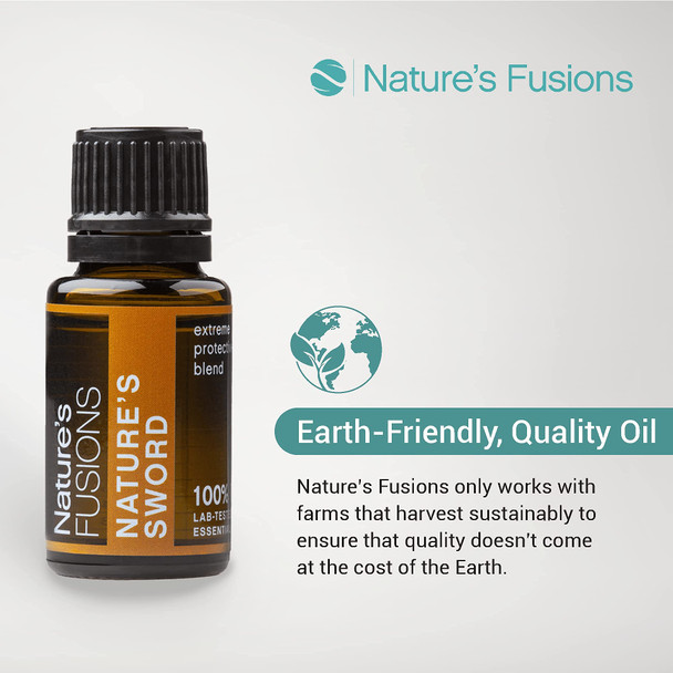Nature's Fusions Nature's Sword, 100% Pure and  Essential Oil Blend for Aromatherapy and Topical Use, .5 Fl Oz (Pack of 1) (15 mL)