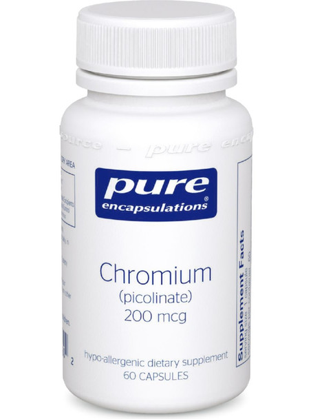 Pure Encapsulations, Chromium, picolinate 200 mcg, 60 vcaps