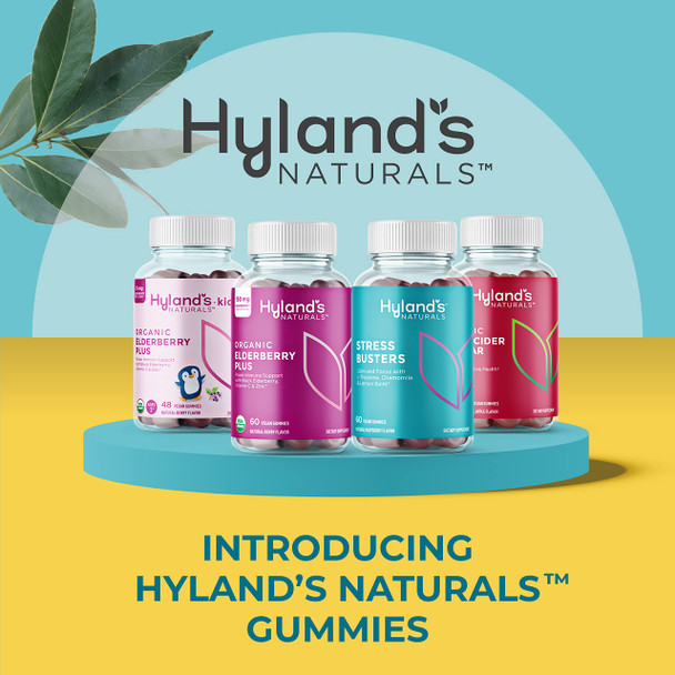 Busters Gummies by Hyland's s, Calm and Focus with L-Theanine, Chamomile and Lemon Balm, 60 Vegan Gummies (30 Days)