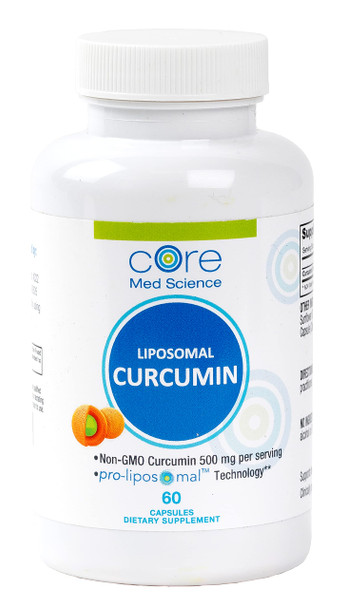IV for Life Liposomal Curcumin by Core Med Science - 500mg - 60 Capsules - High Absorption Curcumin Supplement