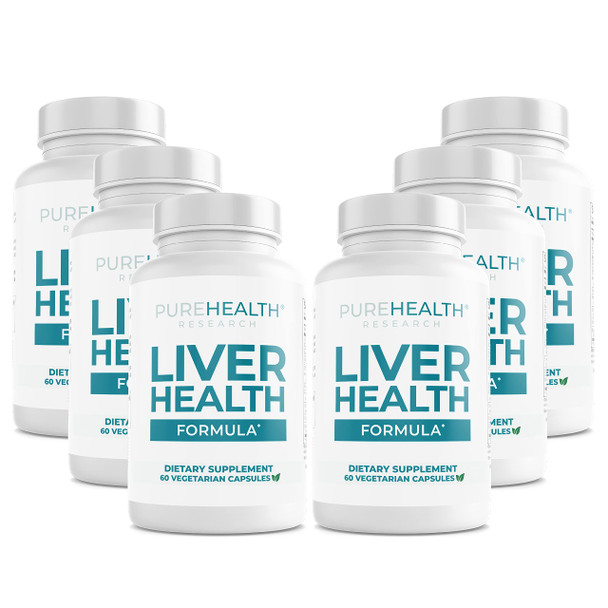 PUREHEALTH RESEARCH Liver Health Detox and Cleanse Supplement for Fatty Liver - Liver Support Supplements for Women & Men - Blend with Artichoke Extract, Milk Thistle and Dandelion - 360 Capsules
