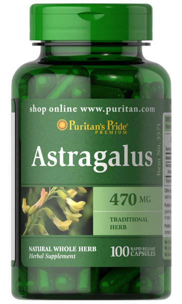 Puritan's Pride Astragalus 470 mg-100 Capsules