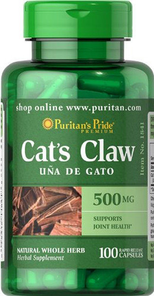 Puritan's Pride Cat's Claw 500 mg 100 Capsules