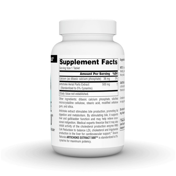 Source s Artichoke Extract 500mg, 180 Tablets
