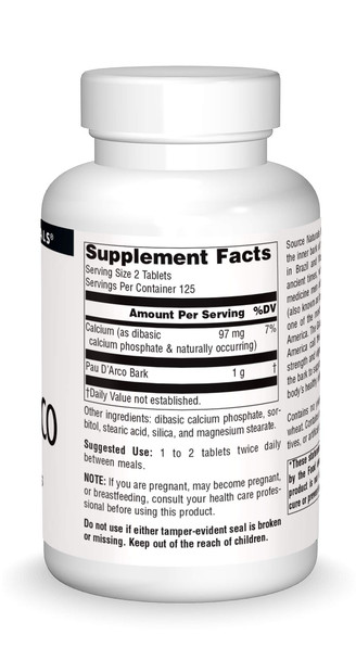 Source s Pau D'Arco Dietary Supplement - 250 Tablets
