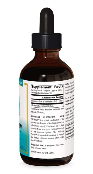 Source s Wellness Elderberry Liquid Extract For Immune System Support - Sambucus nigra - 4 Fluid oz