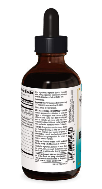 Source s Wellness Herbal Resistance Liquid Formula with Echinacea, Coptis & Yin Chiao Immune Support - 4 Fluid oz