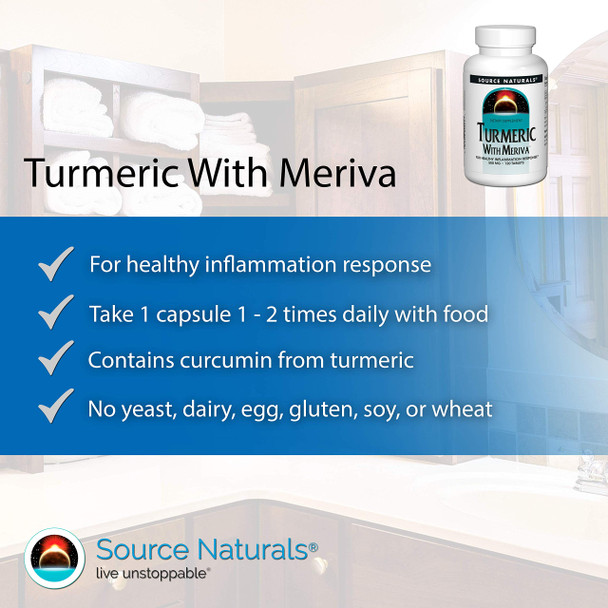 Turmeric with Meriva 500mg For Healthy Inflammatory Response - 120 Capsules