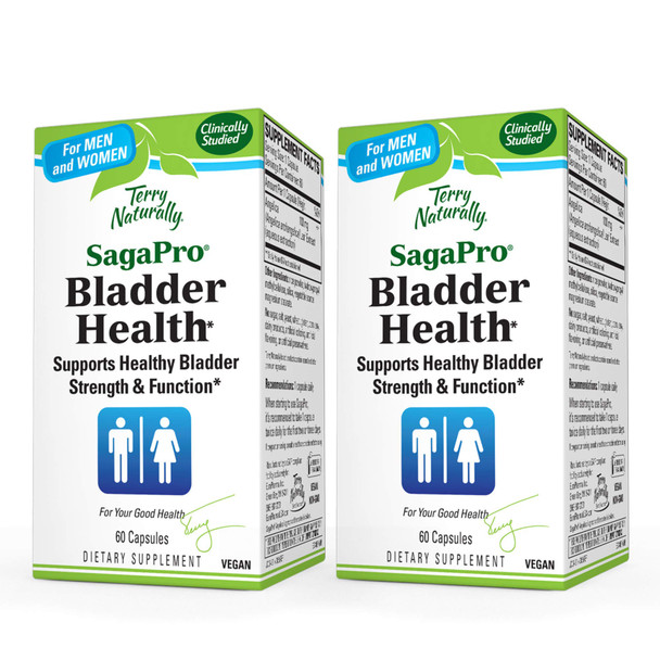Terry ly SagaPro Bladder Health - 60 Capsules, Pack of 2 - 100 mg Angelica Archangelica - Bladder Strength & Function Support for Men & Women - Non-GMO,  - 120 Total Servings