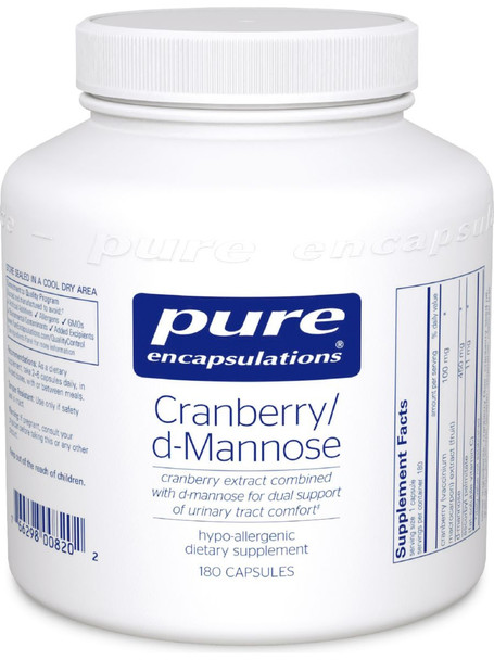 Pure Encapsulations, Cranberry/d Mannose, 180 vcaps