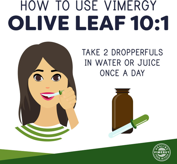 Vimergy Organic Olive Leaf Extract, 57 Servings  Pure Olive Leaf Liquid Drops  Supports Immune and Cardiovascular Health - USDA Organic, Gluten-Free, Non-GMO, Vegan & Paleo Friendly (115 ml)