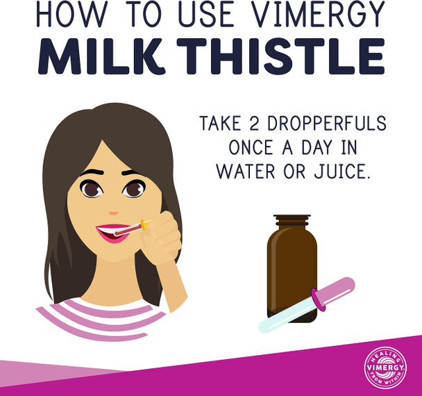 Vimergy USDA Organic Milk Thistle Extract, 57 Servings  Healthy Liver Support Supplement Drops  Liquid Milk Thistle Tincture  No Alcohol Added - Non-GMO, Vegan & Paleo (115 ml)