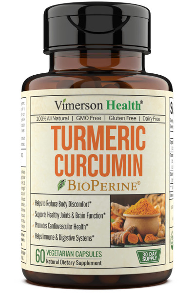 Turmeric Curcumin with Black  -  Tumeric Joint Support Supplement with Bioperine and 95% Curcuminoids. High Absorption Antioxidant Inflammatory and Immune Support. 60 Vegan Capsules