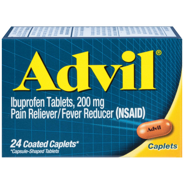 Coated Caplets Pain Reliever And Fever Reducer 200 Milligram 24Ct