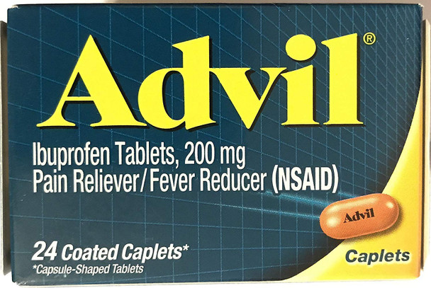 Pain Reliever Fever Reducer 24 Coated Caplets (Pack of 6)