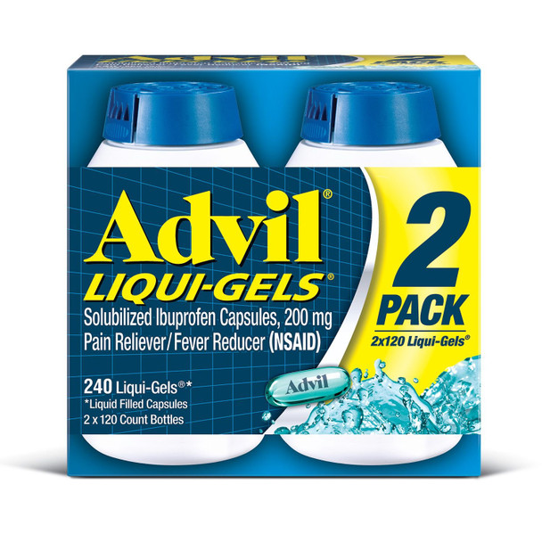 Pain Reliever-Fever Reducer Liqui-Gels, 120 Caps (Pack Of 2)