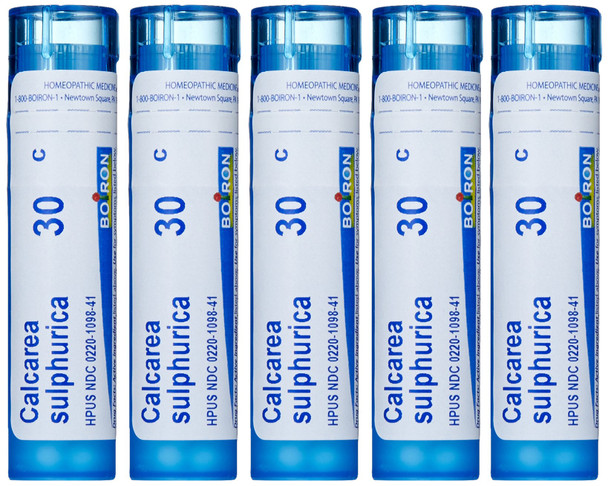 Boiron Calcarea Sulphurica 30C (Pack of 5), Homeopathic Medicine for Acne