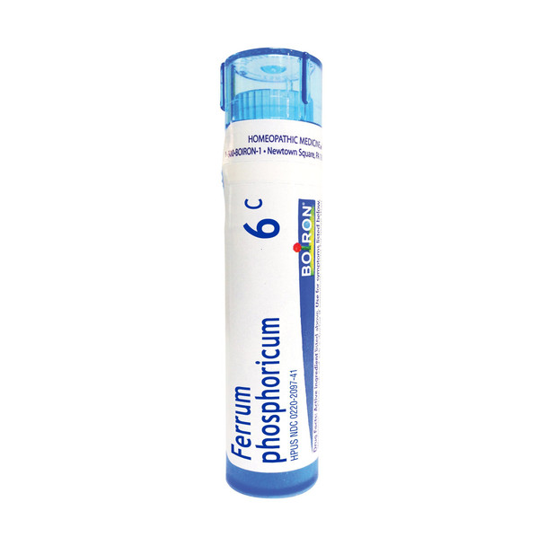 Boiron Ferrum Phosphoricum 6C, 80 Pellets, Homeopathic Medicine for Fever