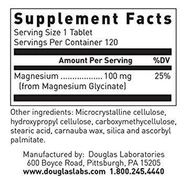 Douglas Labs, Magnesium Glycinate, 120 tabs