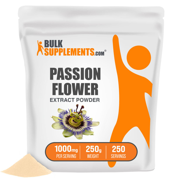 BulkSupplements Passion Flower Extract Powder - Herbal Supplement, Passion Flower Herb - Vegan,  - 1000mg , 250 Servings (250 Grams - 8.8 oz)