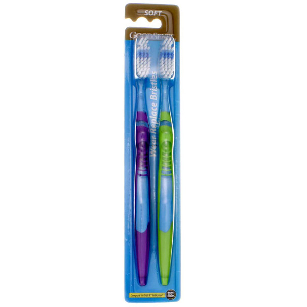 Good Sense Wear Replace Soft Toothbrush, 2 Ct