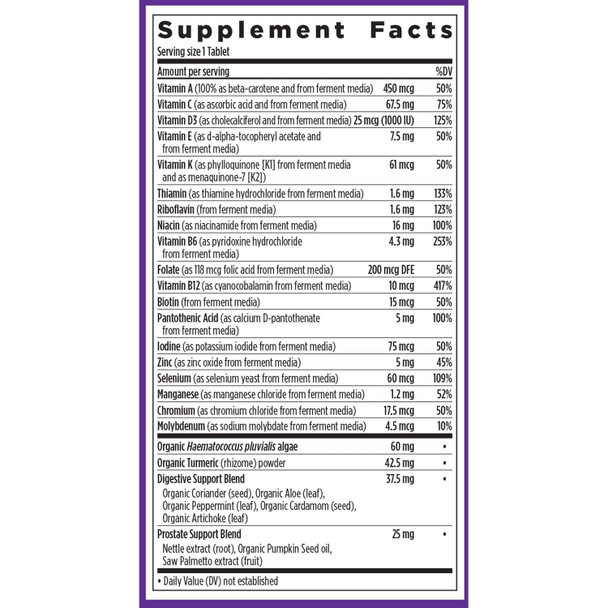 New Chapter Men’s Multivitamin 55+, Extra B6 & B12, D3, Astaxanthin, Vitamin C & Zinc, Immune, Heart, Cellular Energy, and Brain Health, Gentle on The Stomach, One Daily, Non-GMO, 96 Tablets