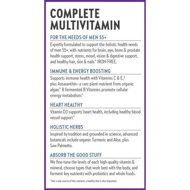 New Chapter Men’s Multivitamin 55+, Extra B6 & B12, D3, Astaxanthin, Vitamin C & Zinc, Immune, Heart, Cellular Energy, and Brain Health, Gentle on The Stomach, One Daily, Non-GMO, 96 Tablets